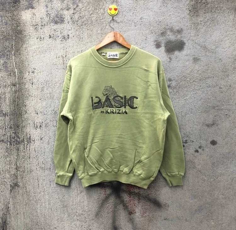 Vintage KRIZIA UOMO Long Sleeve T-shirt Large Size  logo Designer Streetwear Graphic tee 90s Fashion Monkey