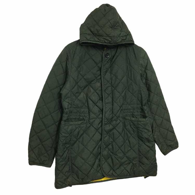 45rpm 45 rpm Full Button Light Hoodie Jacket Green - image 2