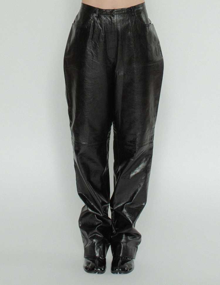 Missoni black leather trousers - image 5