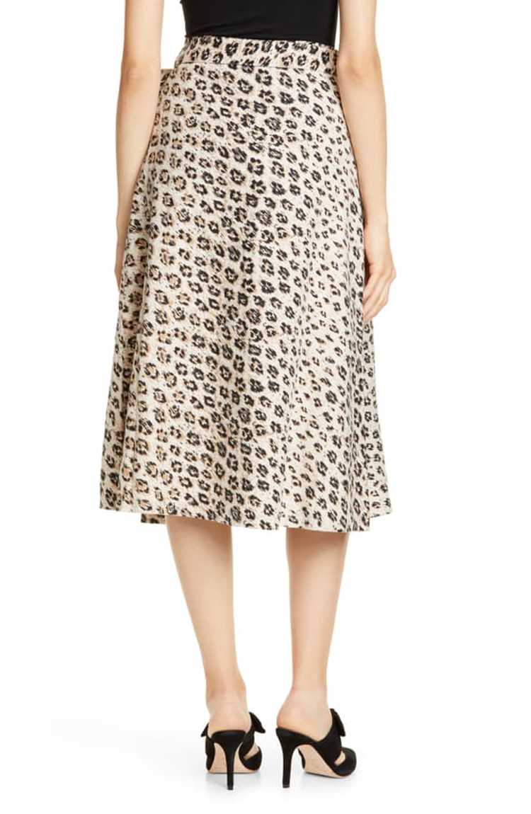 Light Brown Leopard Print Wrap Skirt - image 2
