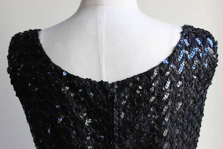 Vintage 1960s Sequined and Beaded Cocktail Top - image 6