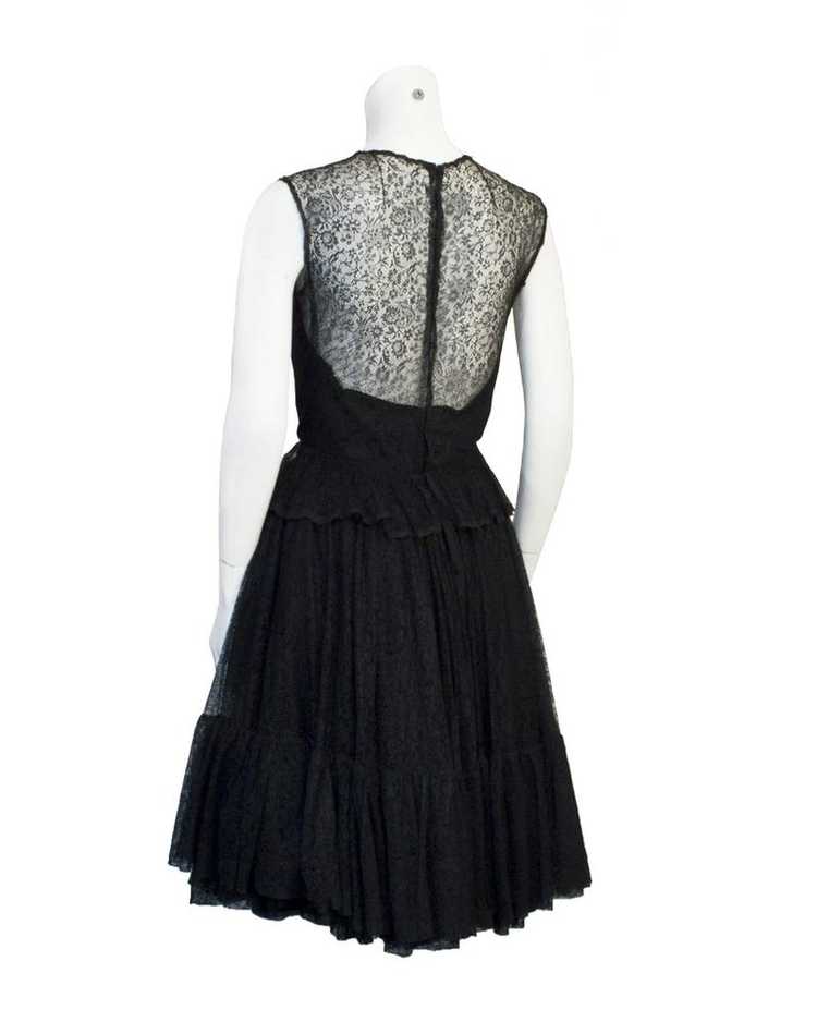 Holt Renfrew Black Lace 1950's Dress - image 2