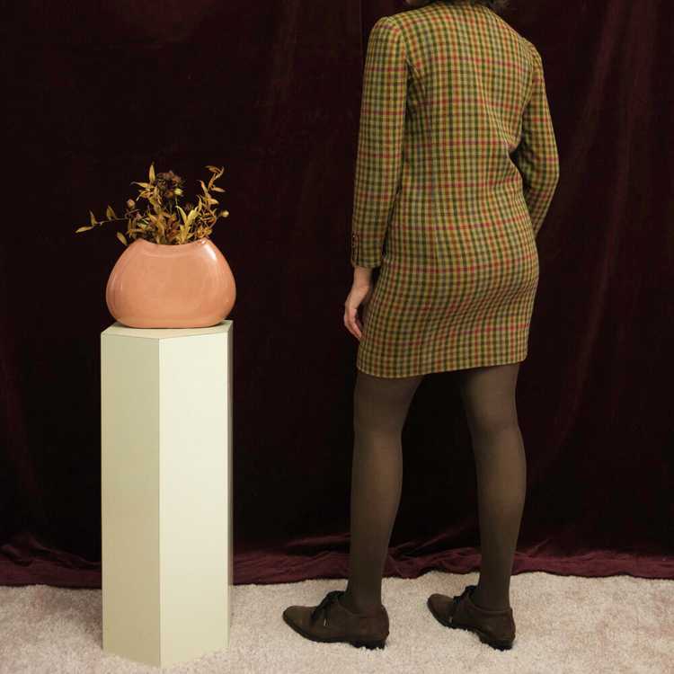 1980s Valentino plaid dress - image 3