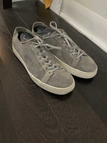 Santoni Grey Deer Suede Santoni Sneakers Size 10