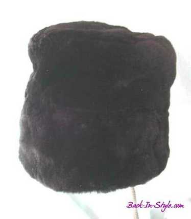 Black Fur Bucket Hat - image 1