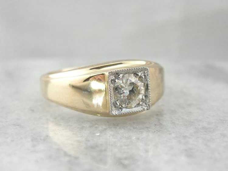 Men's Brogan Brand Diamond Ring in Yellow Gold - image 2