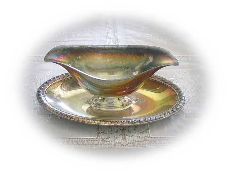 Vintage Silver Plated Serving Boat - Gravy, Sauce… - image 1