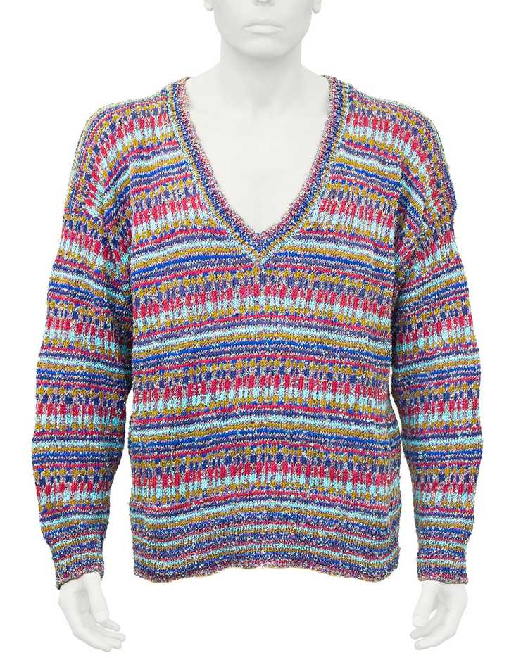 Missoni Multi-color Knit V neck sweater - image 2