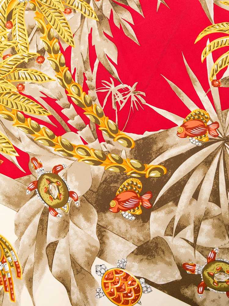Cartier 1990s pre-owned tropical-print scarf - Red - image 3