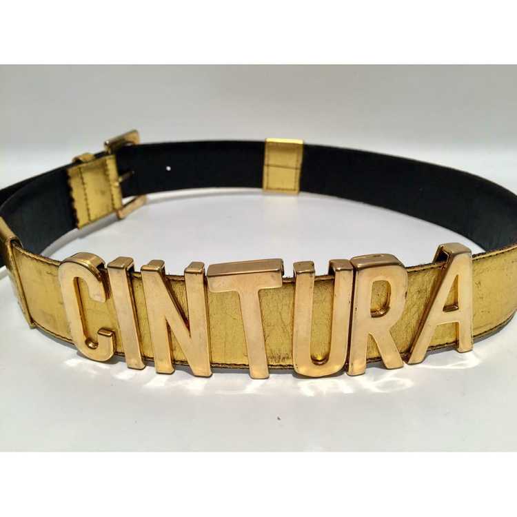 Moschino Belt Leather in Gold - image 2