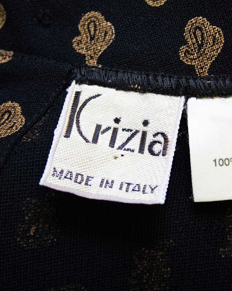 Krizia Black and Brown Wool Paisley Blouse - image 7