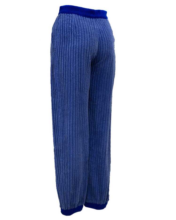 Dorothee Bis Blue Wide Whale Corduroy Pants - image 2