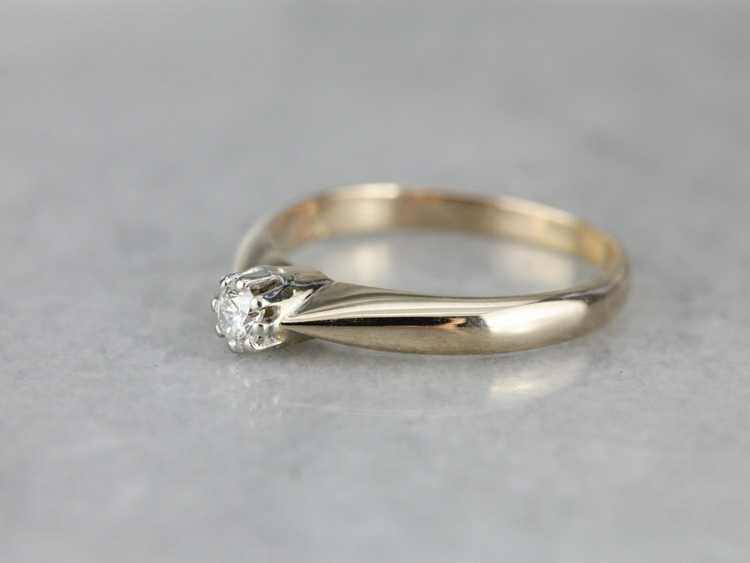Vintage High Profile Diamond Solitaire Ring - image 2