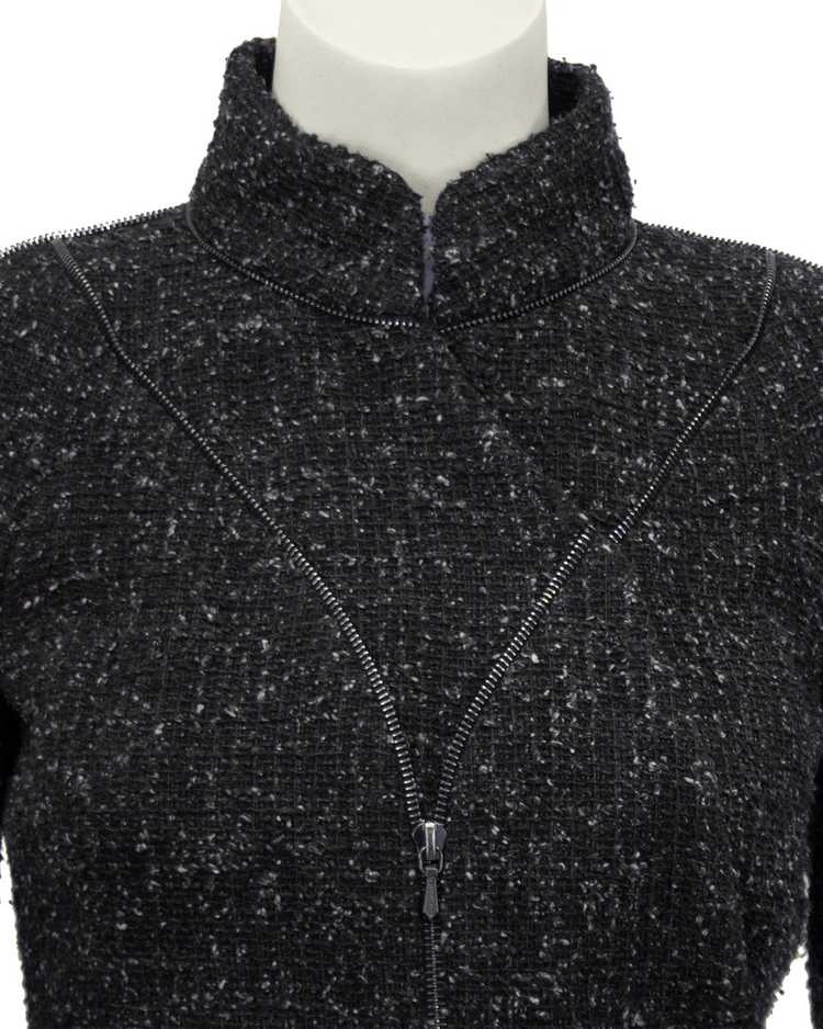 Chanel Grey Boucle Double Breasted Blazer - image 4