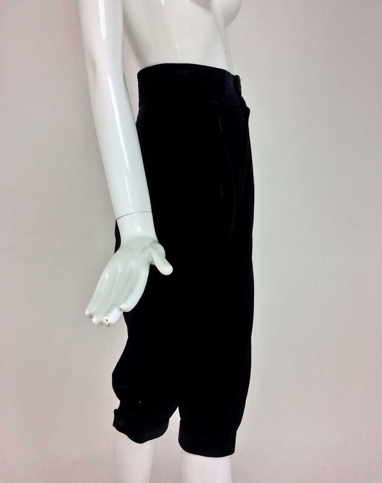 Yves Saint Laurent navy & black velvet knee breec… - image 6