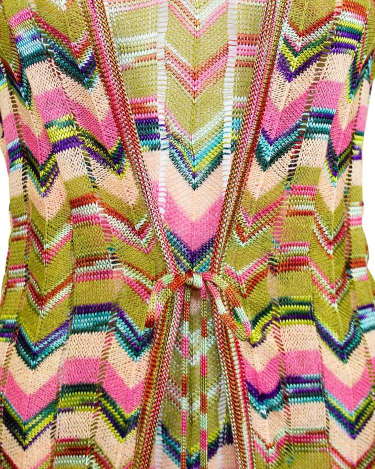 Missoni Multi Colour Knit Chevron Dress and Long … - image 7