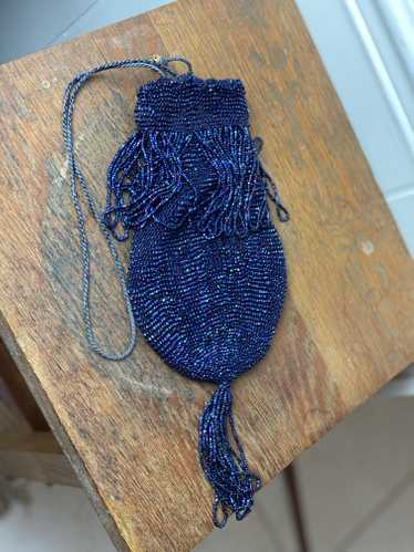 1920’s Iridescent Blue Flapper Swag Bag