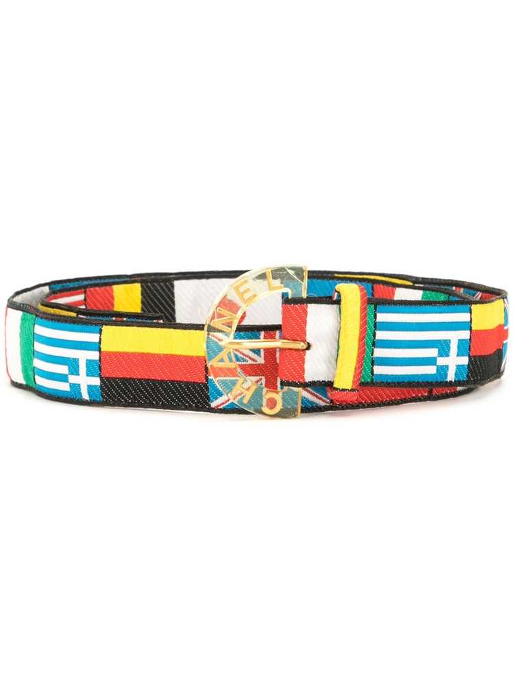 CHANEL Pre-Owned 2005 flag motifs belt - Black - image 1