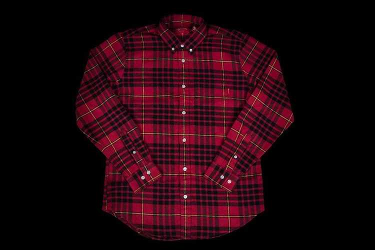 Supreme FW13 Supreme Tartan Flannel L/S Shirt Red… - image 13