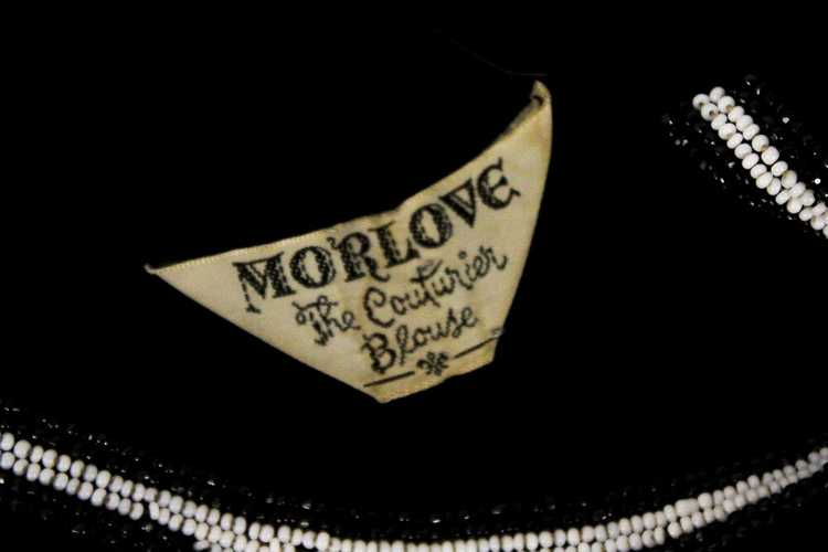 1940s Morlove Two Tone Beaded Arrow Blouse - image 4