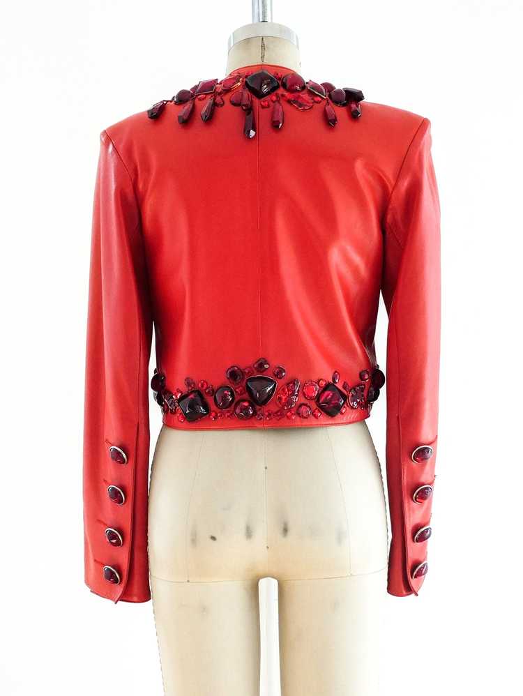Yves Saint Laurent Embellished Leather Jacket - image 4