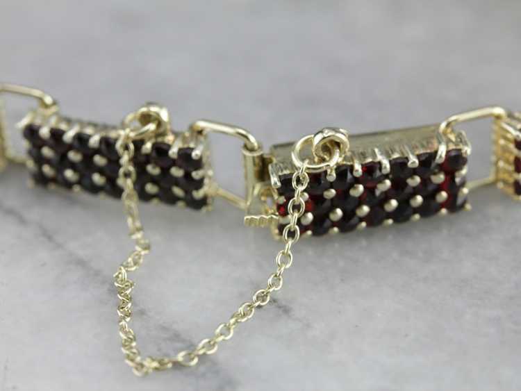 Vintage Czech Garnet Bracelet - image 4