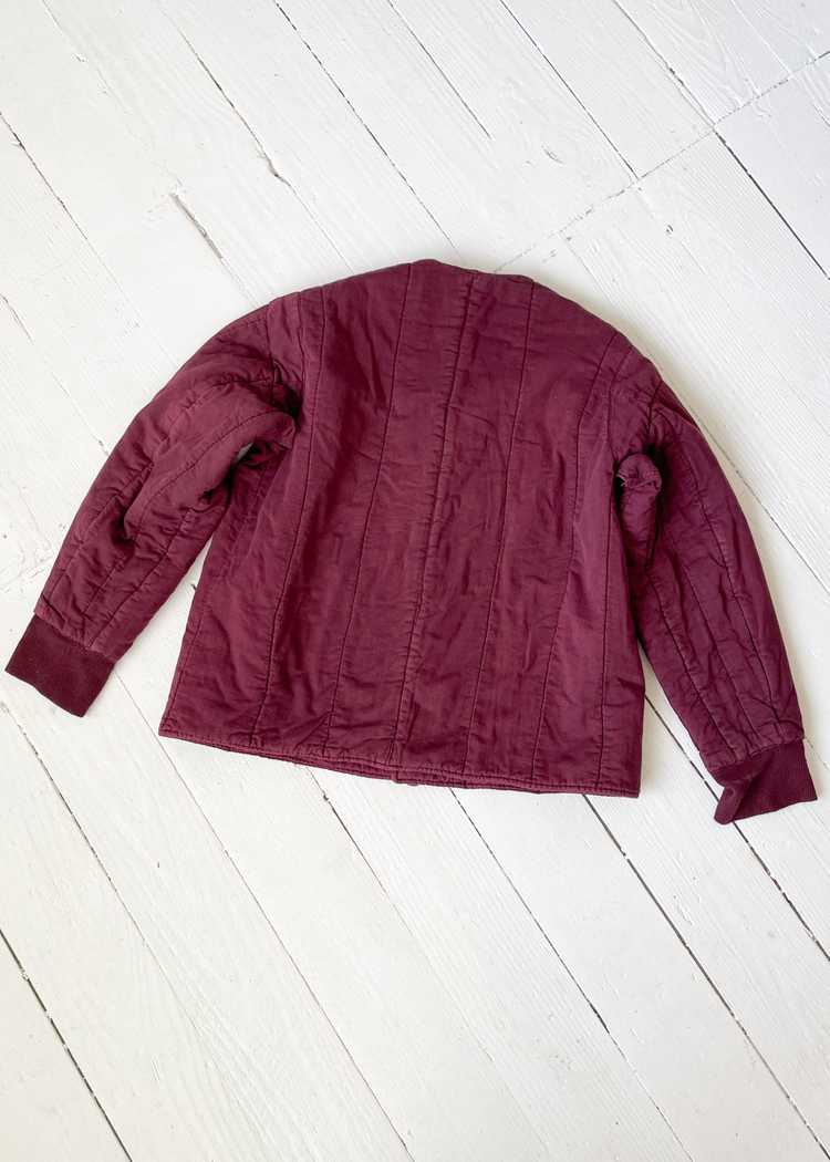 Vintage Aubergine Dyed Cotton Liner Jacket - image 3