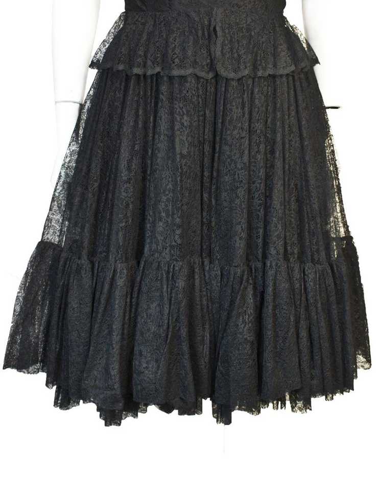Holt Renfrew Black Lace 1950's Dress - image 4