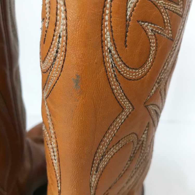 Vintage Dan Post Lizard Tan Cowboy Boots - image 4