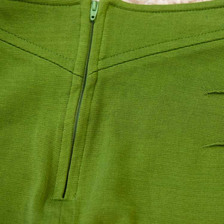 1980s Claude Montana green knit mini skirt - image 6