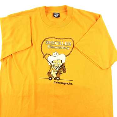 Screen Stars VTG 90s T Shirt XL Cute Baby Cowboy … - image 1