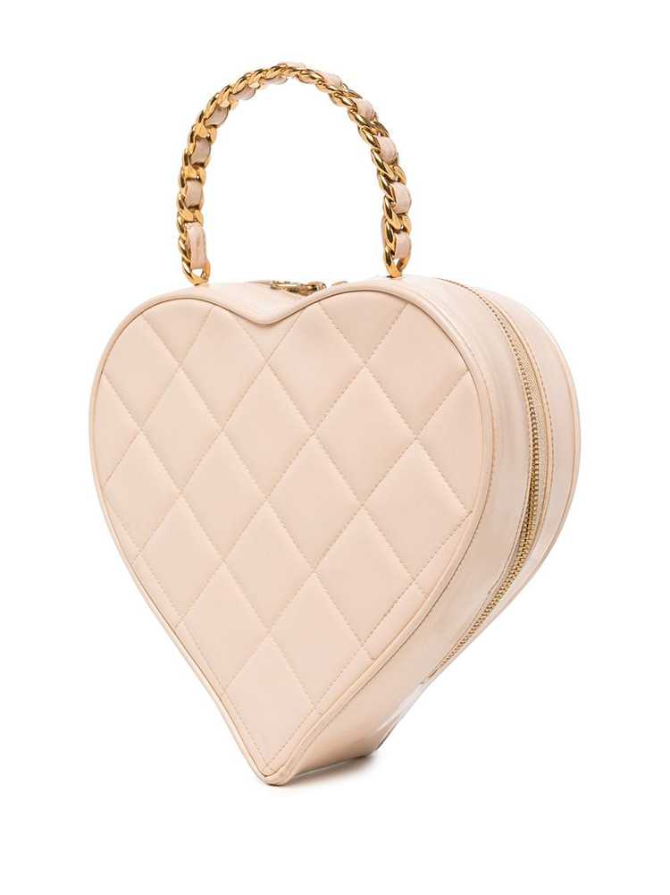 Chanel Pre-Owned 1995 diamond-quilted CC heart ha… - image 3