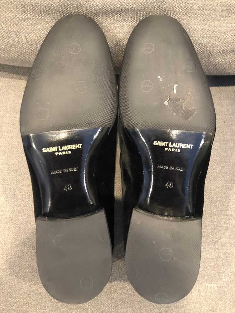 Saint Laurent Paris SLP Velvet Smoking Slippers - image 3