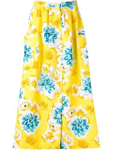 Céline Pre-Owned 1970's floral print skirt - Yello
