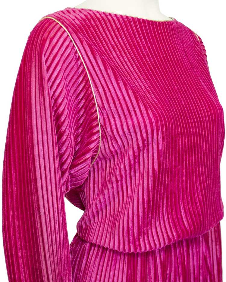Pink Velour Hostess Gown - image 4