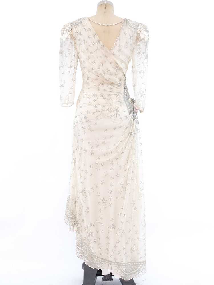 Zandra Rhodes Embellished Silk Chiffon Gown - image 3
