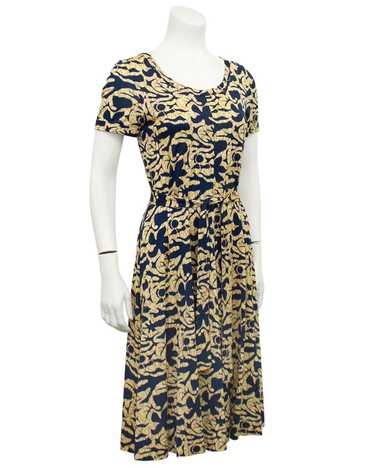 Diane von Furstenberg Yellow and Navy Dress