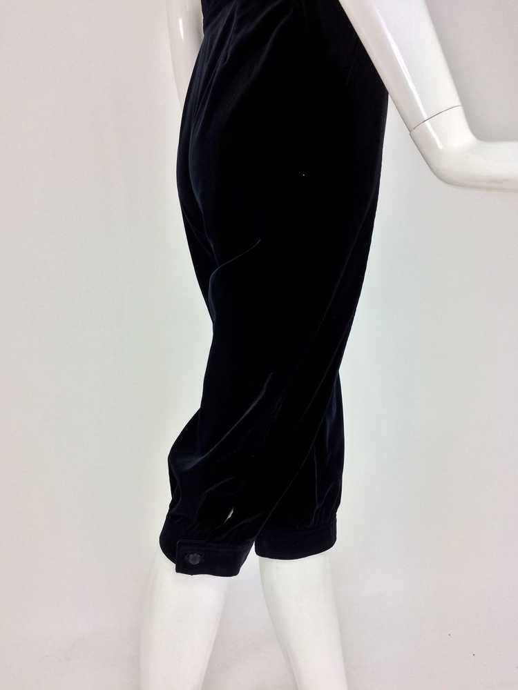 Yves Saint Laurent navy & black velvet knee breec… - image 8