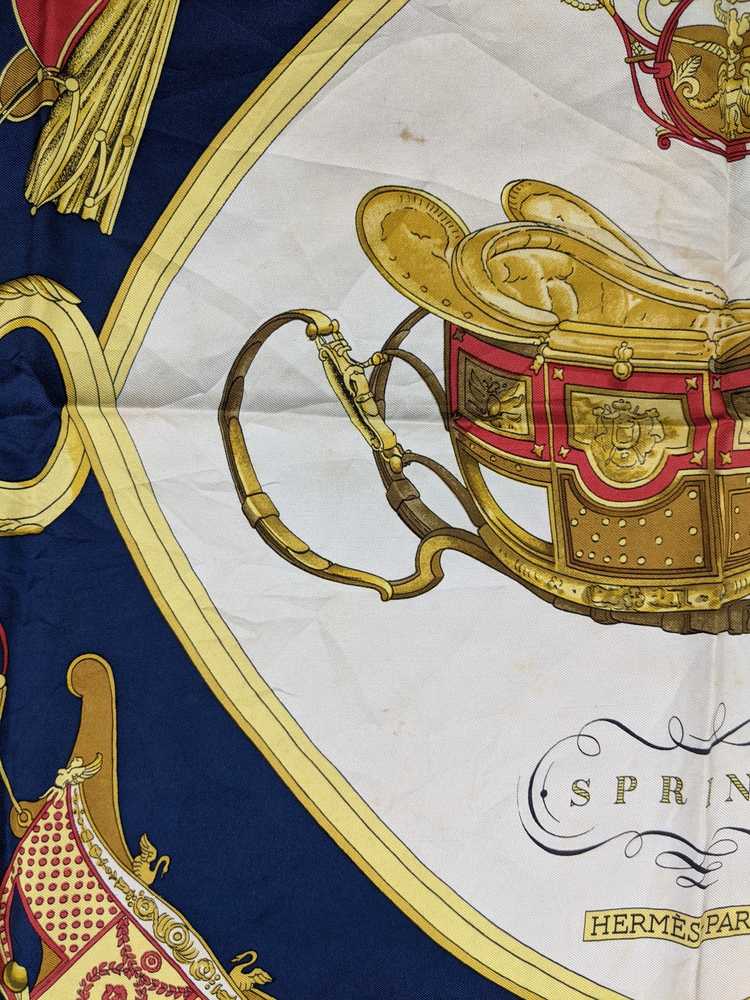 Lot - Hermes Spring Silk Scarf, by Philippe Ledoux H.- 35 in., W