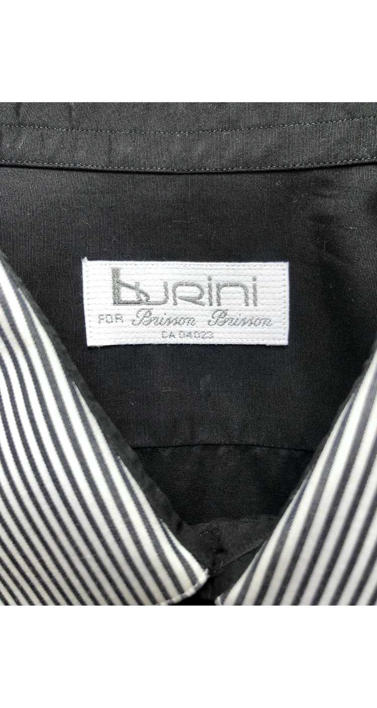 Burini (Brioni) 1990s Men's Striped Black & White… - image 6