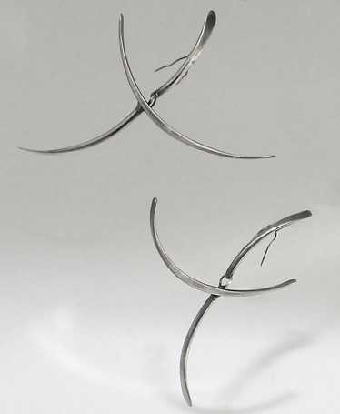 Art Smith Modernist Sterling Kinetic Earrings 1950