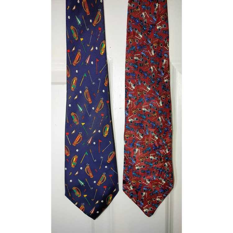 J.T.Beckett PAIR OF GOLF THEMED TIES - image 1