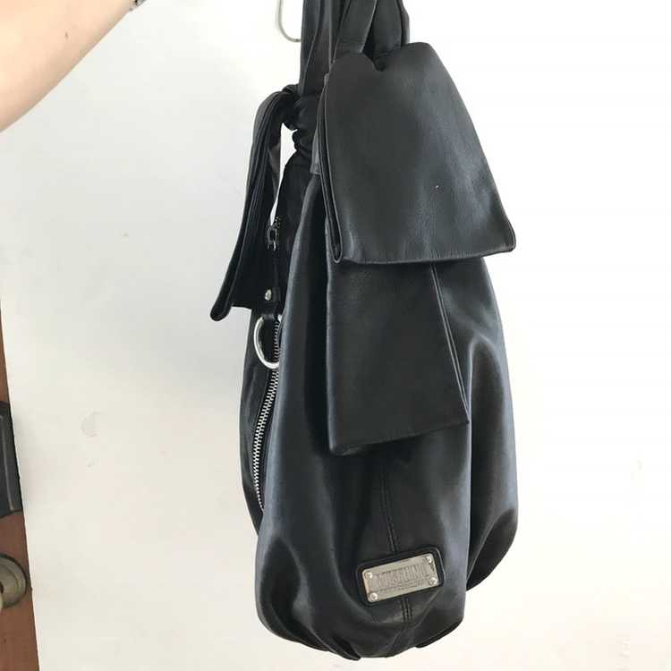 Moschino Black Leather Biker Bag - image 5