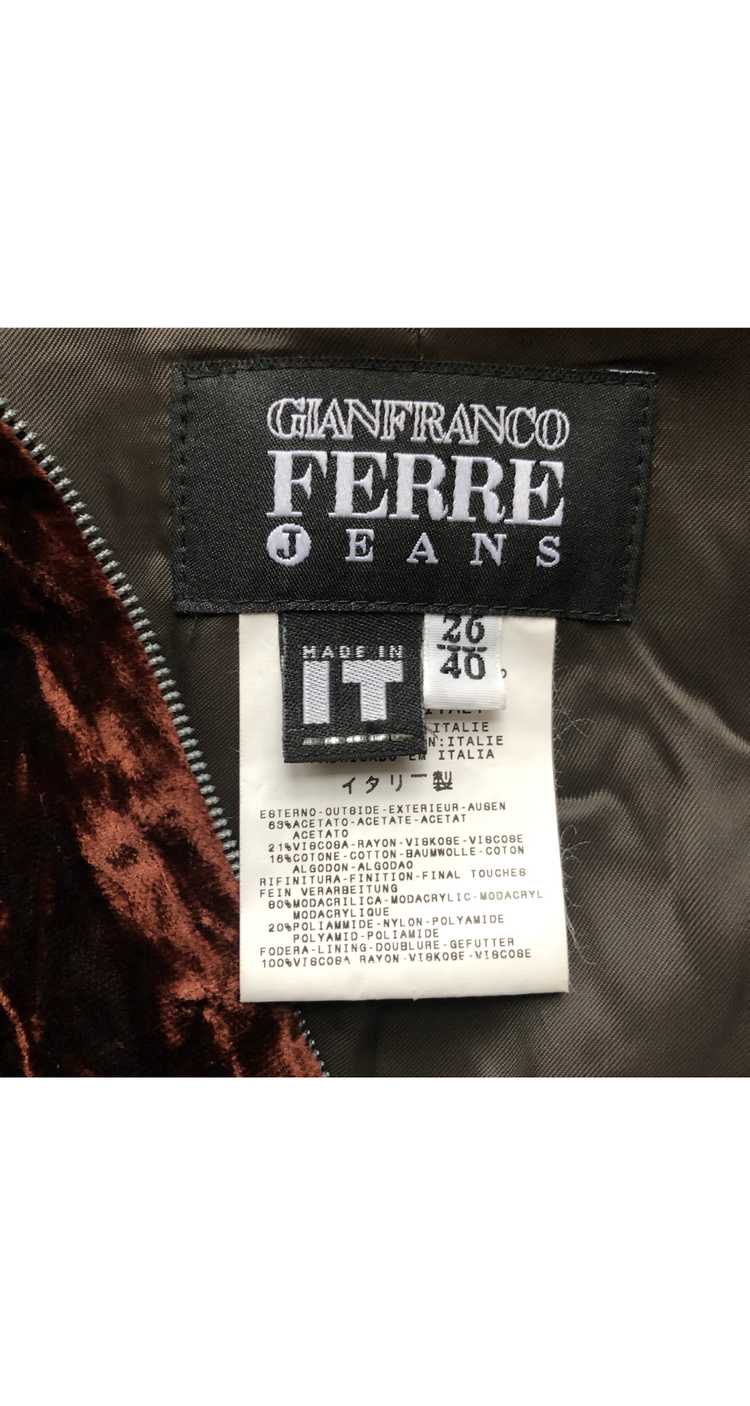 Gianfranco Ferré Jeans 1990s Faux Fur Collar Crus… - image 6