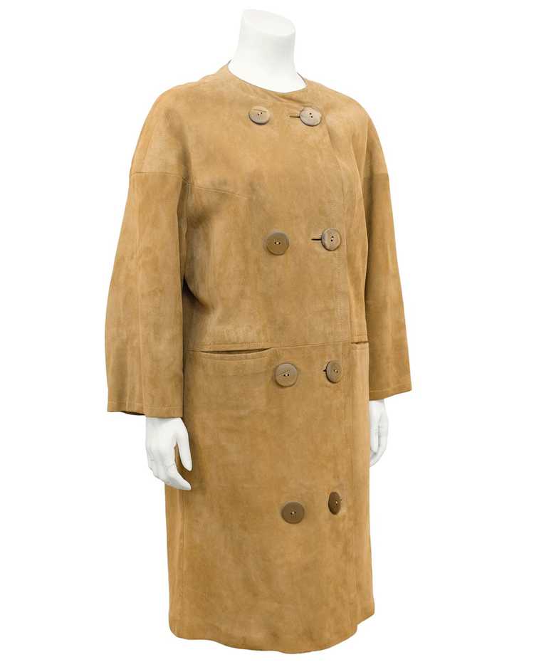 Beige Kid Suede Coat - image 1