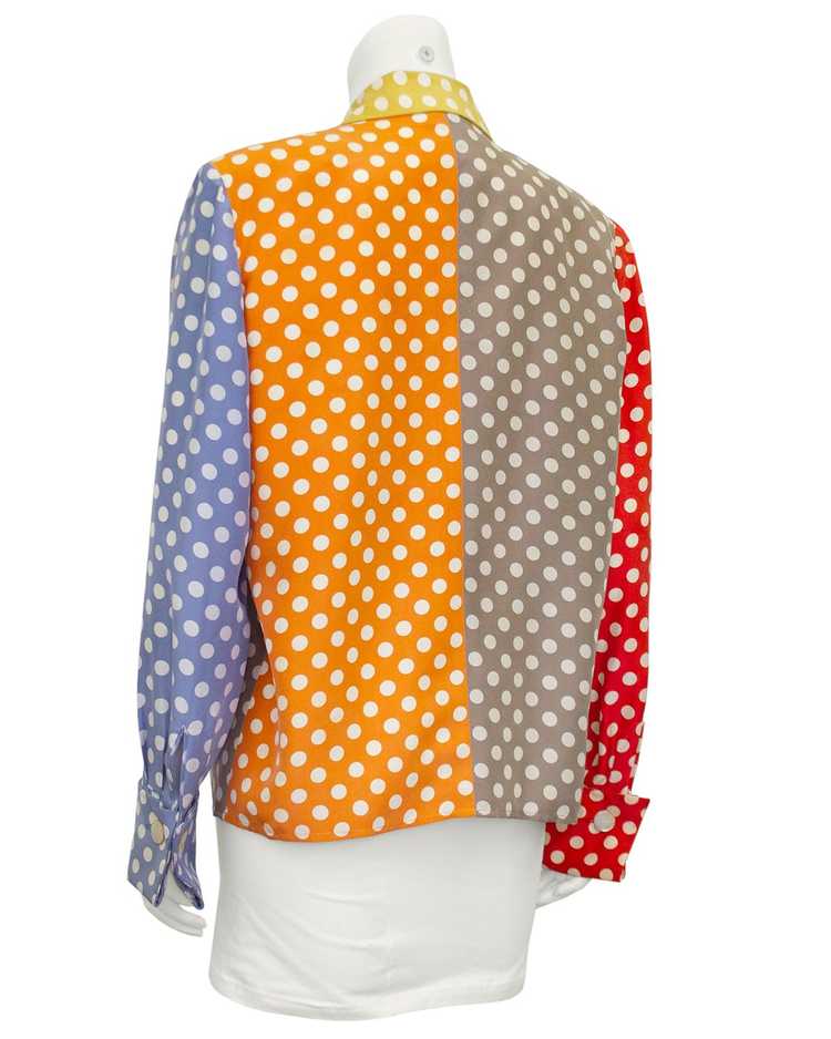 Valentino Multi Color Polka Dot Silk Shirt - image 2