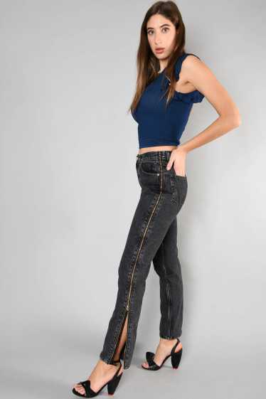 Authentic Vetements Dark Grey Side-Zip Jeans