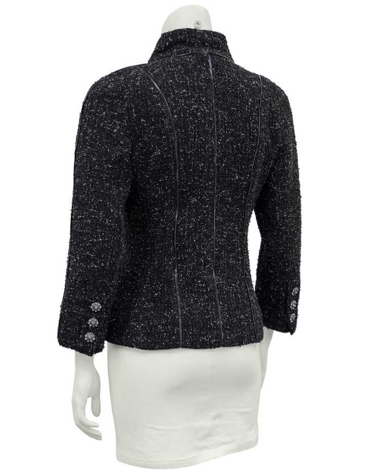 Chanel Grey Boucle Double Breasted Blazer - image 3