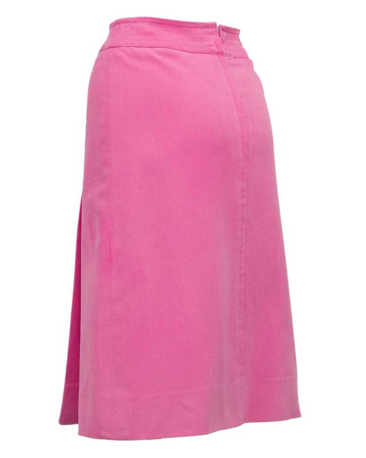 Celine Pink Cotton Denim Wrap Skirt - image 2