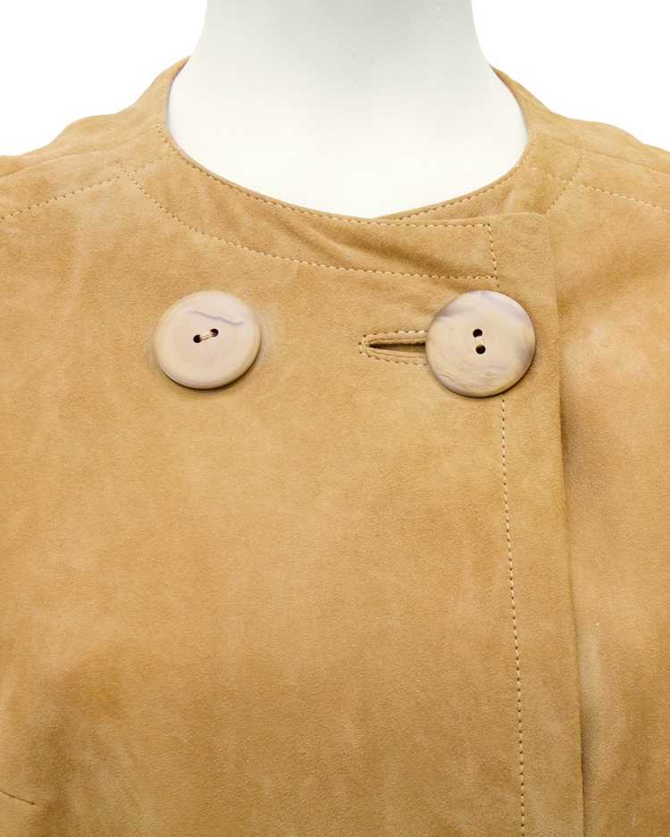 Beige Kid Suede Coat - image 4